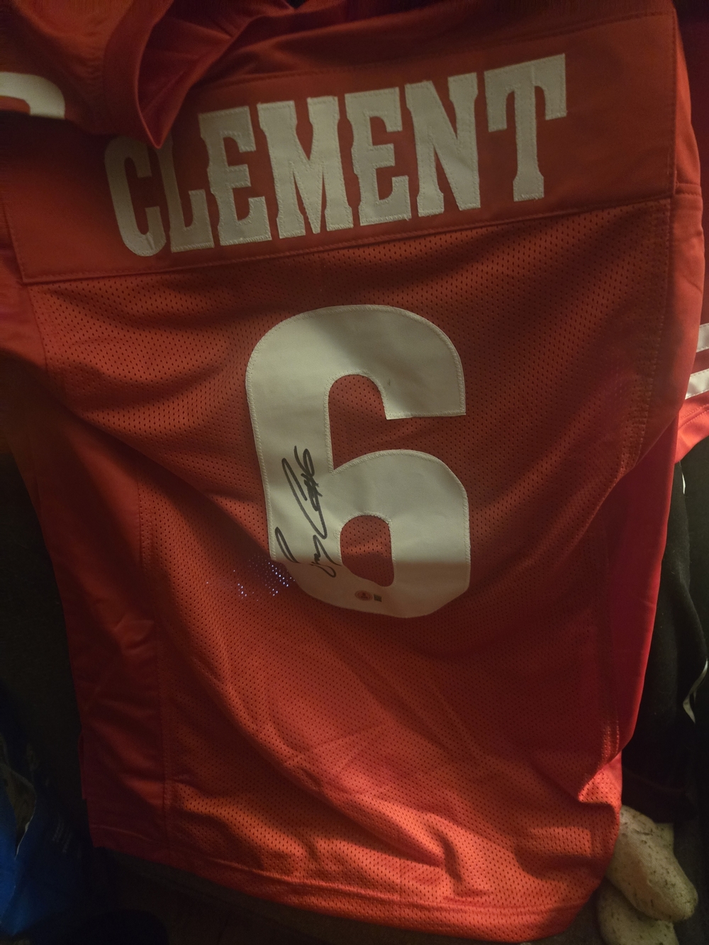signed Red 'Clement' Football Jersey - Men's